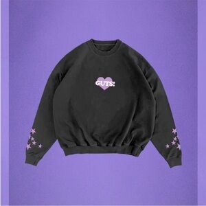 Guts Tour Olivia Rodrigo Black Crewneck Size Large